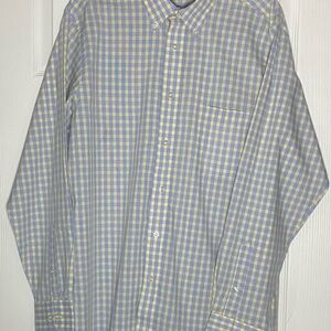 Chaps Blue and Yellow Plaid Casual Shirt